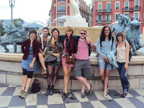 Traveling with students to the French Riviera, and posing in Nice, France.