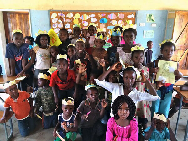 Teaching children of all ages in Zambia