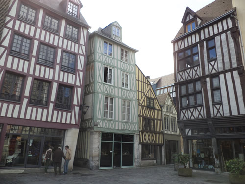 Sightseeing in Rouen, France.