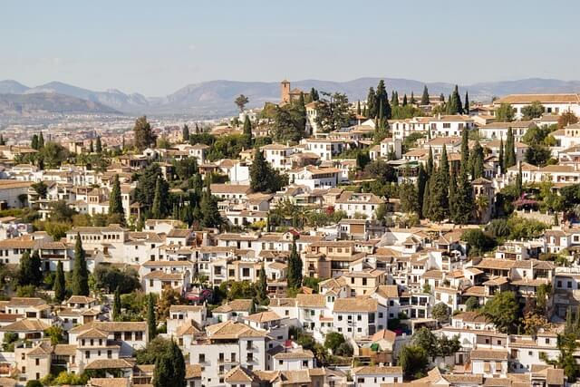 Granada, old arabic Albaicin quarter, in Spain