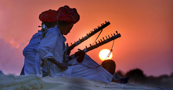 Musicians in India.