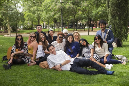 Students in Barcelona, Spain with the Intern Group.
