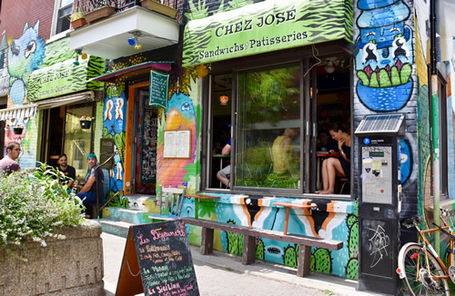 Café Chez José patisserie and sandwiches.