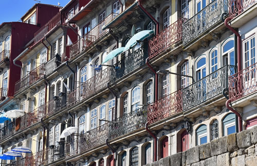 Typical houses in Porto, Portugal.