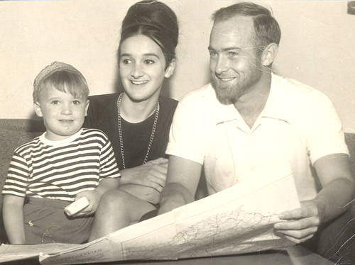 Clay Hubbs with family 1964.