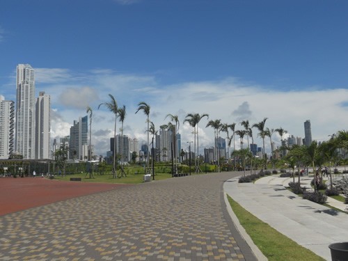 Waterfront boulevard in Panama City.