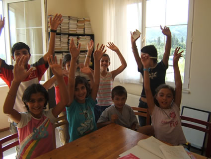 Orphan students in Turkey.