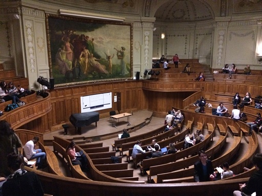 Study abroad at Richelieu Auditorium Sorbonne, University of Paris.