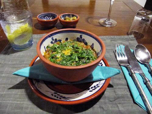 Andalucian garlic soup at La Finca, Andalucia.