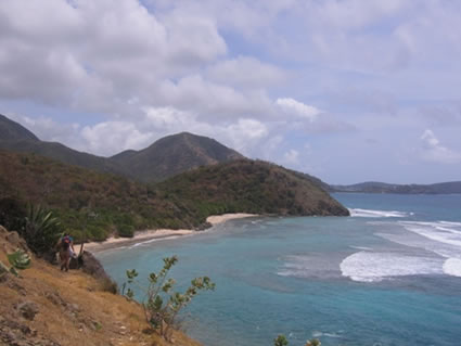 Hiking on the Southwest part of Antigua.