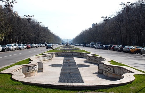 Unirii Boulevard in Bucharest.