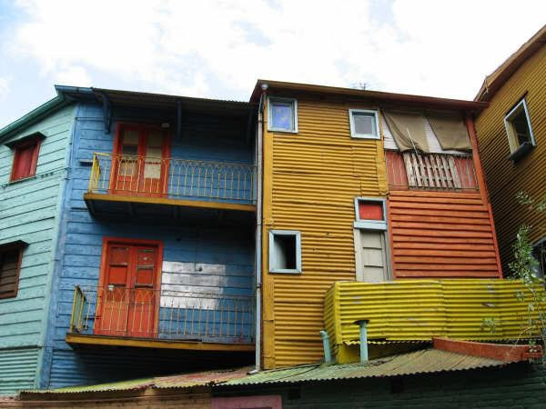 Colorful houses in Buenos Aires.