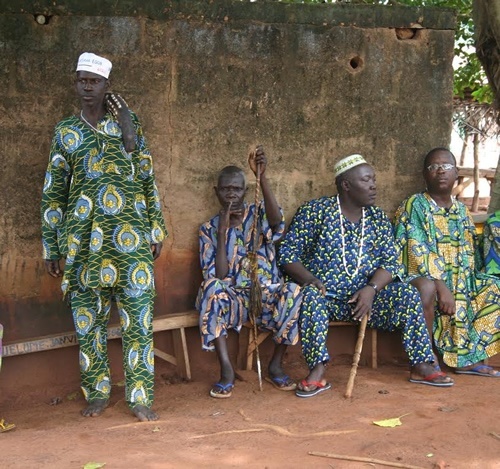 Witch doctors at dance in Burkina Faso.