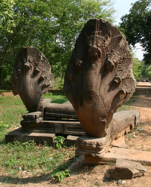 Naga temple guardians in Cambodia.