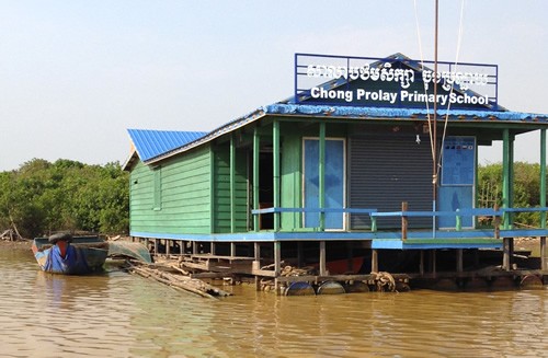 School on stilts at Tonle Sap Lake