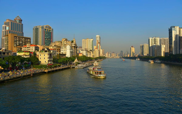 The Pearl River in Guangzhou, China.