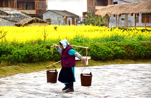 Old Han woman in Beizhai in Guizhou Province.