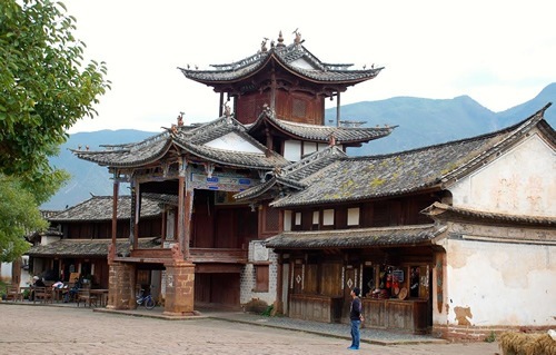 Ancient town of Shaxi along the Yunnan in China.