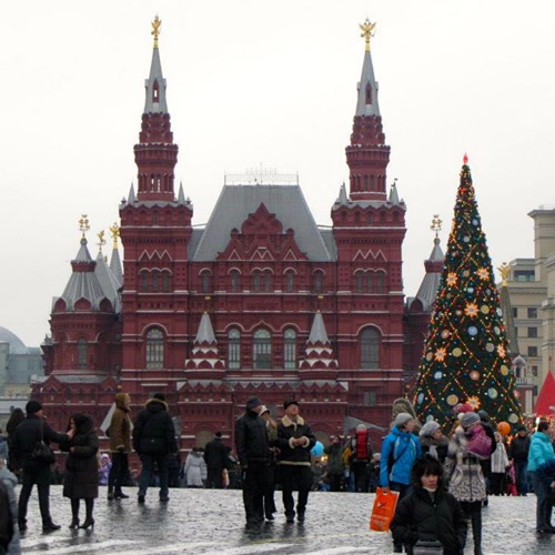 Christmas in Red Square, Moscow.
