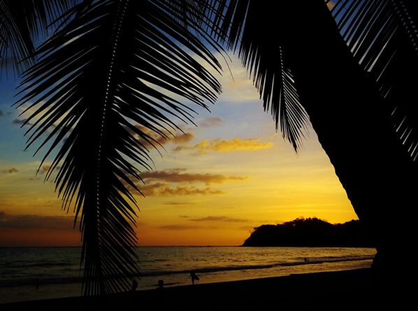 Sunset over Playa Samara, Costa Rica.