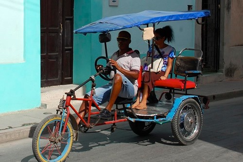 Bici-cab in Trinidad, Cuba.