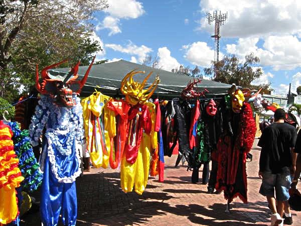 Dominican Republic Carnival colorful costumes.