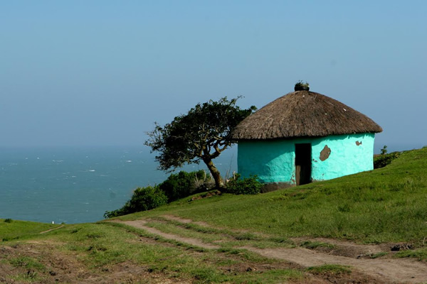 Traditional Xhosa hut on the Wild Coast of South Africa.
