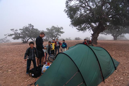 Cycling and wild camping in Morocco.