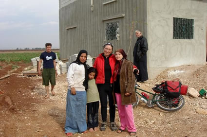 Saying Goodbye to a poor family in Syria.