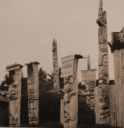 Old Ninstints funerary poles.