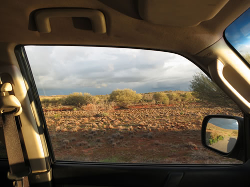 View of Outback outside Broken Hill in Australia.