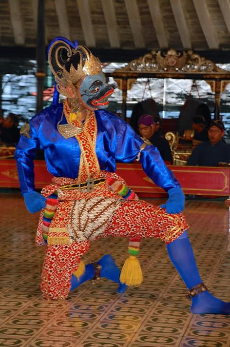 Dancer in a Wayang Orang performance in Yogyakarta, Indonesia.