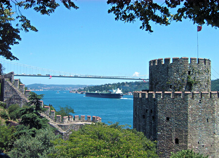 Rumeli Fortress on Bosphorus, Istanbul, Turkey.