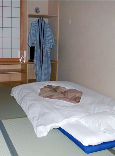 Hotel room for one in Japan.