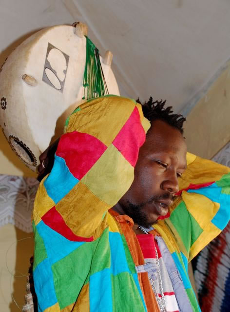 Pa Bobo Jobarteh playing the Kora in The Gambia.