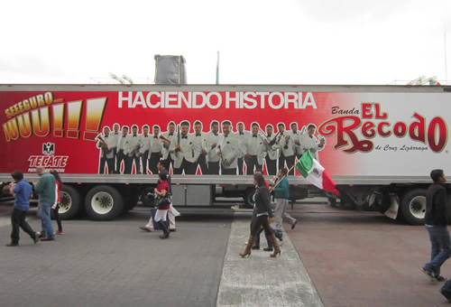 Bus of the Banda El Recodo in Mexico.