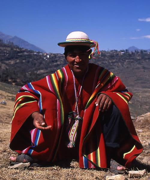 Kallawaya healer and fortune-teller in Peru.