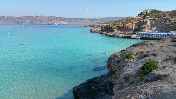 Comino Blue Lagoon in Malta.