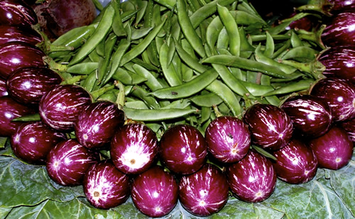 Crawford Market: fresh vegetables for sale in Mumbai.