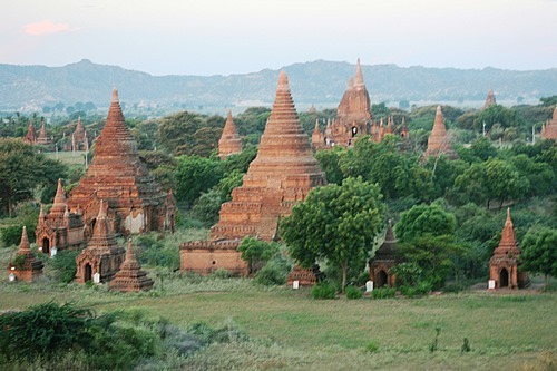 Bagan, Myanmar temple complex.