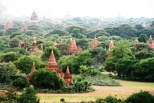Bagan, Myanmar temples and monuments.