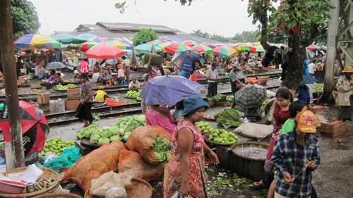 Street market, Myanmar.