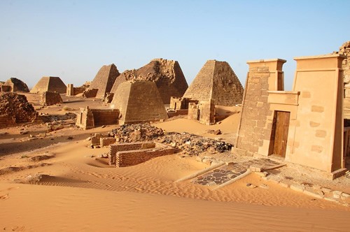 The stunning pyramids in Sudan.