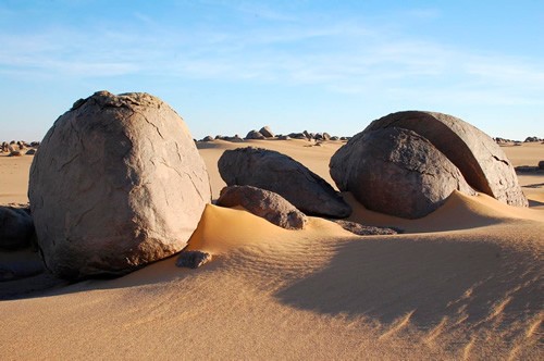 Boulders in the desert.
