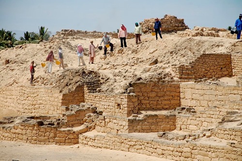 Excavation site near Salalah's frankincense museum.