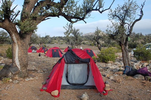 Camping in the wild in Oman.