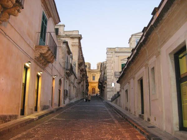 A street in beautiful Noto, Sicily.