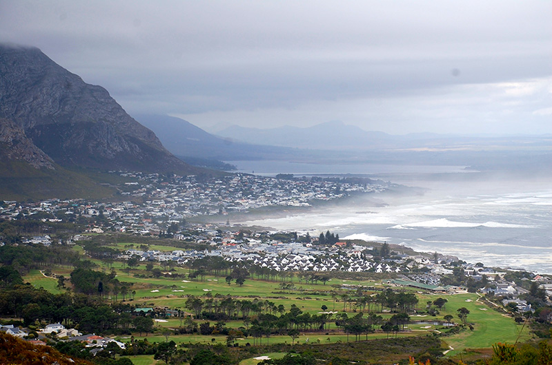 View of Hout Bay in South Africa.