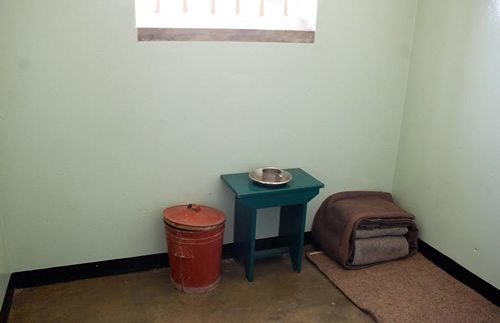 Mandela's prison cell on Robben Island.