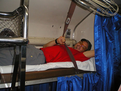 Overnight trains in Southeast Asia.